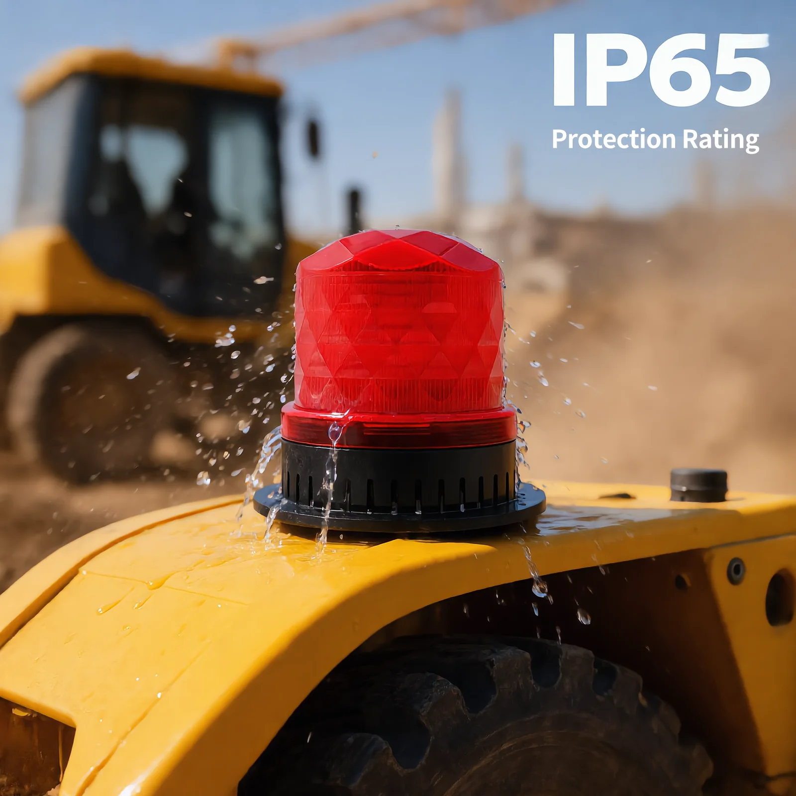 Vehicle Warning Light SF-901 12V 100V IP65 Waterproof Strobe Beacon with Magnet Mount and 105dB Siren for Forklift Truck Safety