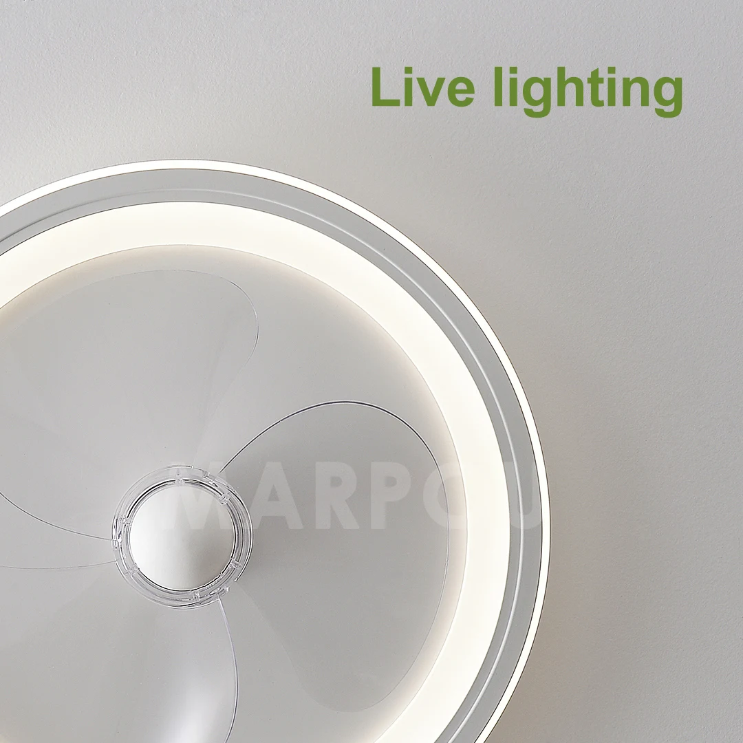 MARPOU Smart Ceiling fans with led light For Bedroom 220V Ceiling fan with lighting APP Remote control Lamp For Living room Deco