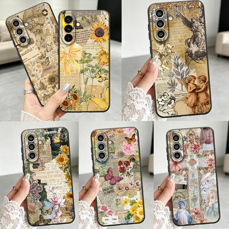 Sunflower Art Print Case for Samsung Galaxy A51 A71 A27 A52 A36 A26 A17 A12 A34 A73 A13 A14 A24 A20s A35 A04 A16 A05 A15 Phone