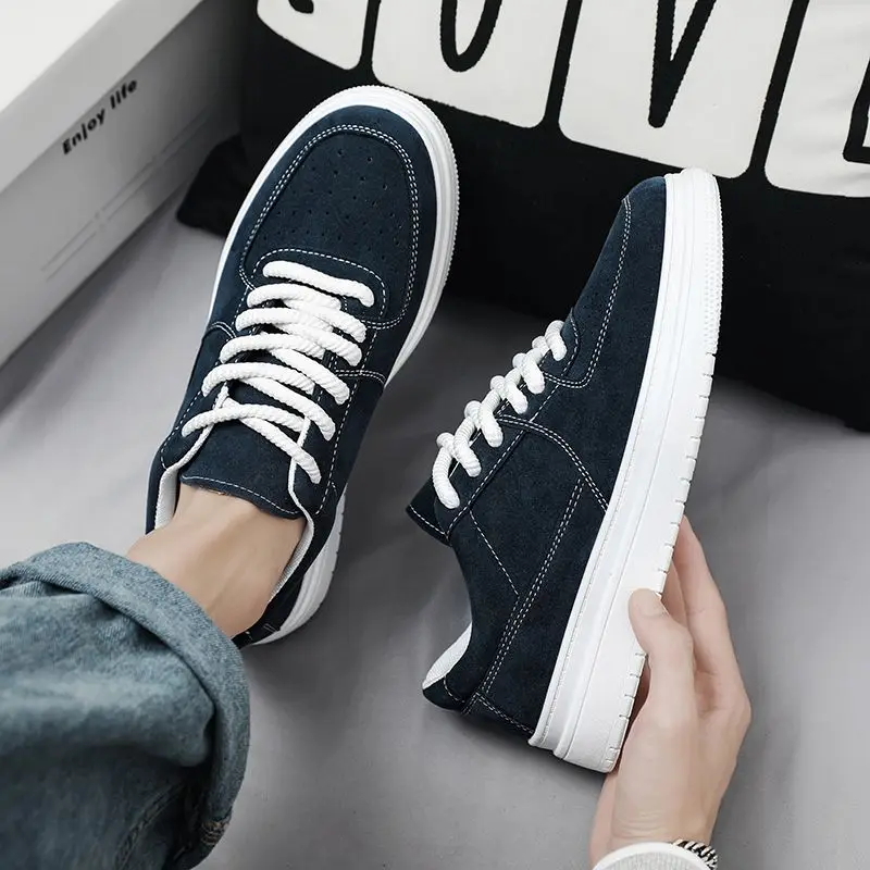 Sneakers Man Black Casual Board Shoe Spring Autumn Vulcanize Shoes For Men Canvas Leisure Customs Korean Style Products Deals