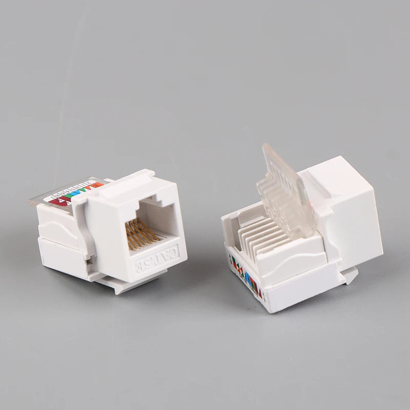 5PCS CAT5E UTP Network cable adapter RJ45 Connector Information Socket Computer Outlet Cable Adapter Jack Tool-free