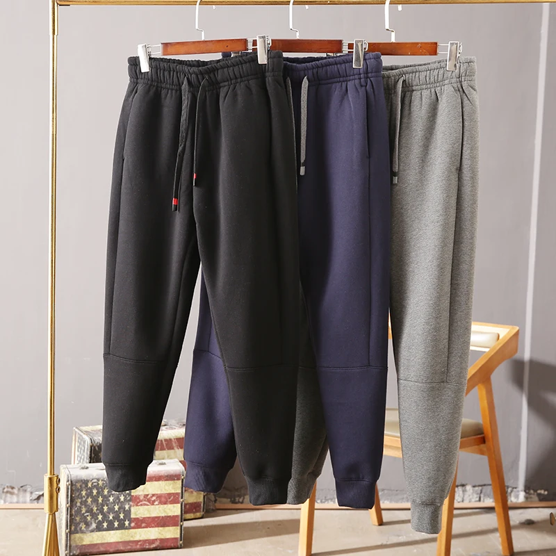 

Men's Thiened Lamb Velvet Fce Lined Loose Fit Casual Sweatpants Winter Faion Urban Sle Straight Leg Long Pants