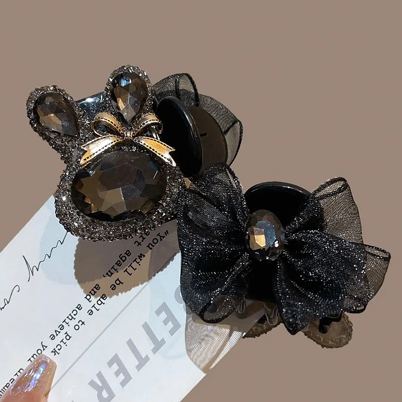 Rhinestone rabbit scrunchie Premium hair cord High elastic elastic hair cord