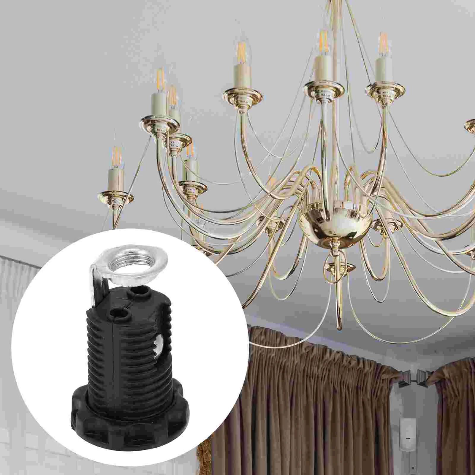 10pcs US Standard Chandelier Chandelier Chandelier Light Bulbsss Holder E12 Screw Lamp Sockets Pendant Light Holder