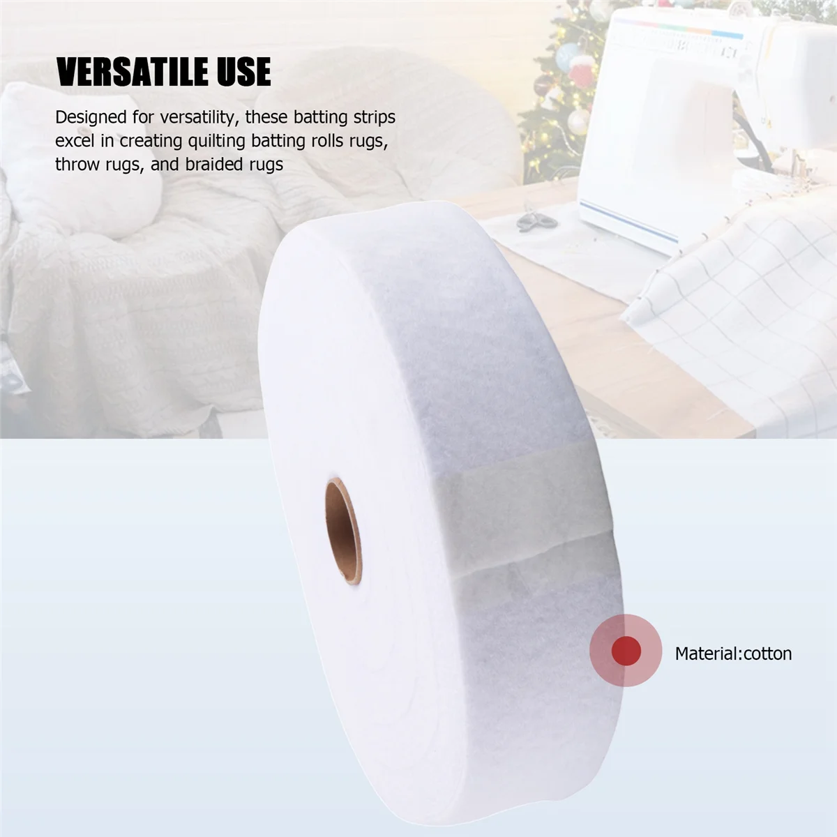 N89R 2 рулона стеганых ватинами, полоска для ватина, 2 1/4 дюйма, ватин из флиса из смеси хлопка на рулоне, всего 70 ярдов для ковриков, декоративных ковриков