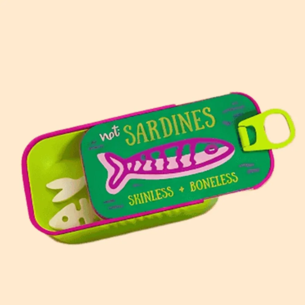 3D Printed Sardine Tin Jewelry Box Durable Creative Jewelry Display Organizer Multi Functional Decorative