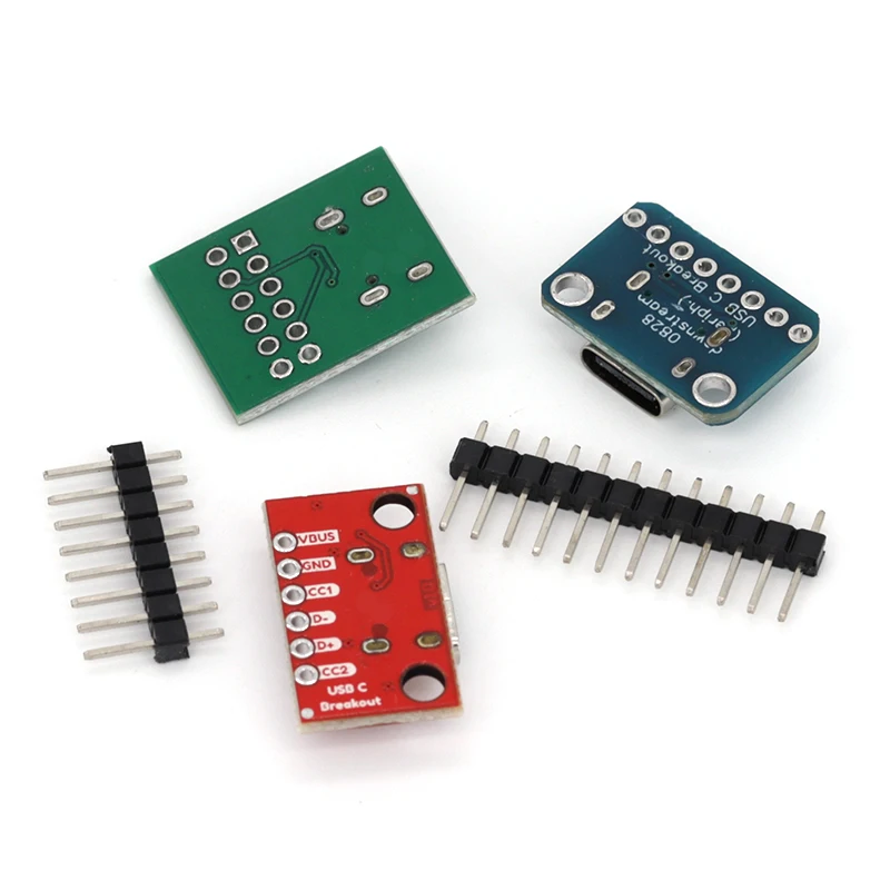 5PCS 2.54mm USB TYPE-C naar PCB Datatransmissie Power Adapter Pin Board Test Board Soldeer Vrouwelijke DIP connector Socket