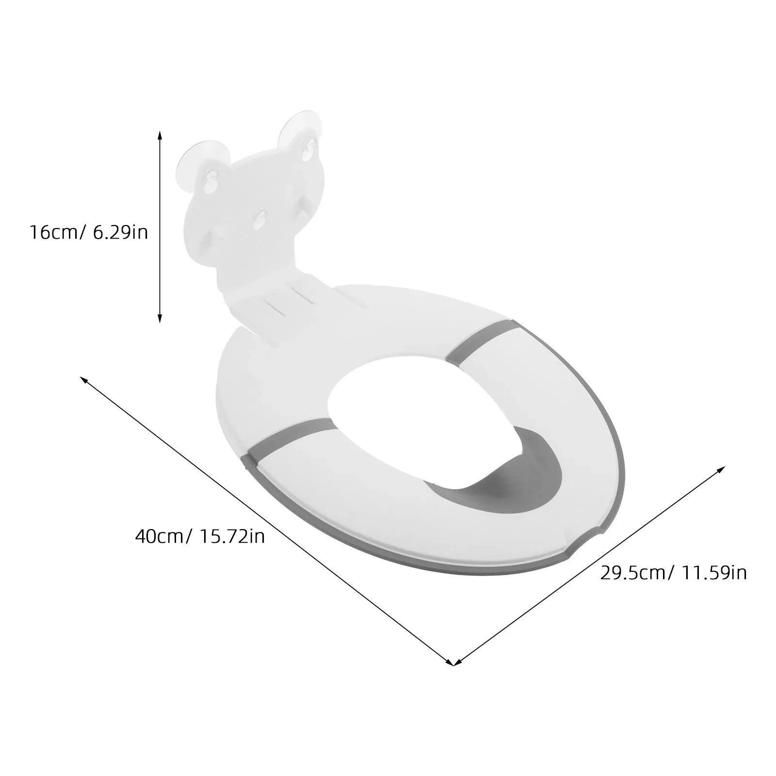 Foldable Toddler Toilet Seat Cover Portable Travel Folding Potty Training Seat Suction Cups Nonslip Universal Fit Compact