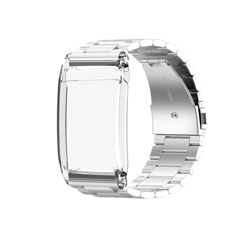 2PC Stainless Steel Strap+PC Protective Case for WHOOP 4.0 Fitness Tracker Smart Watch Replacement Watchband