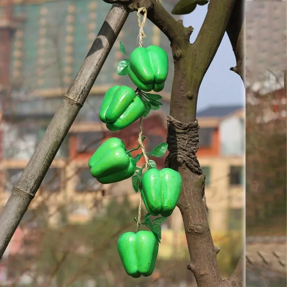 Muur Decor Rode Peper Nep Chili Peper String Hanger Kunstmatige Groenten Simulatie Voedsel Fotografie Rekwisieten Nep Groenten