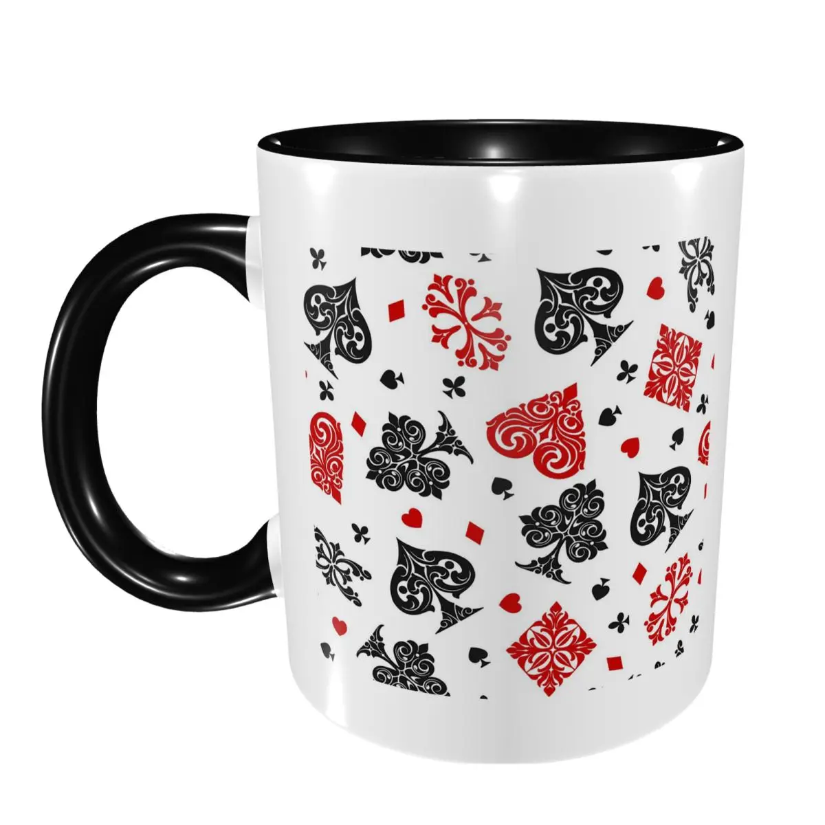 Playing Card Icons Mug Funny Ceramic Coffee Cups Tea Mugs Milk Cup Drinkware Gifts for Friends