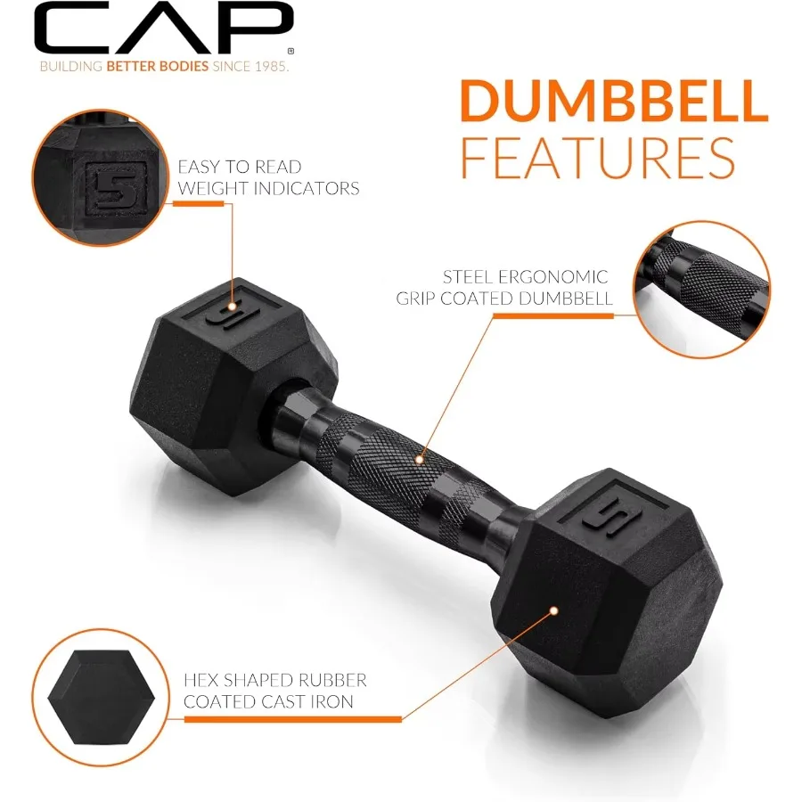 مجموعة أوزان الدمبل المطلية - معدات تدريب القوة في صالة الألعاب الرياضية المنزلية للرجال والنساء |   أزواج 5-50 رطل