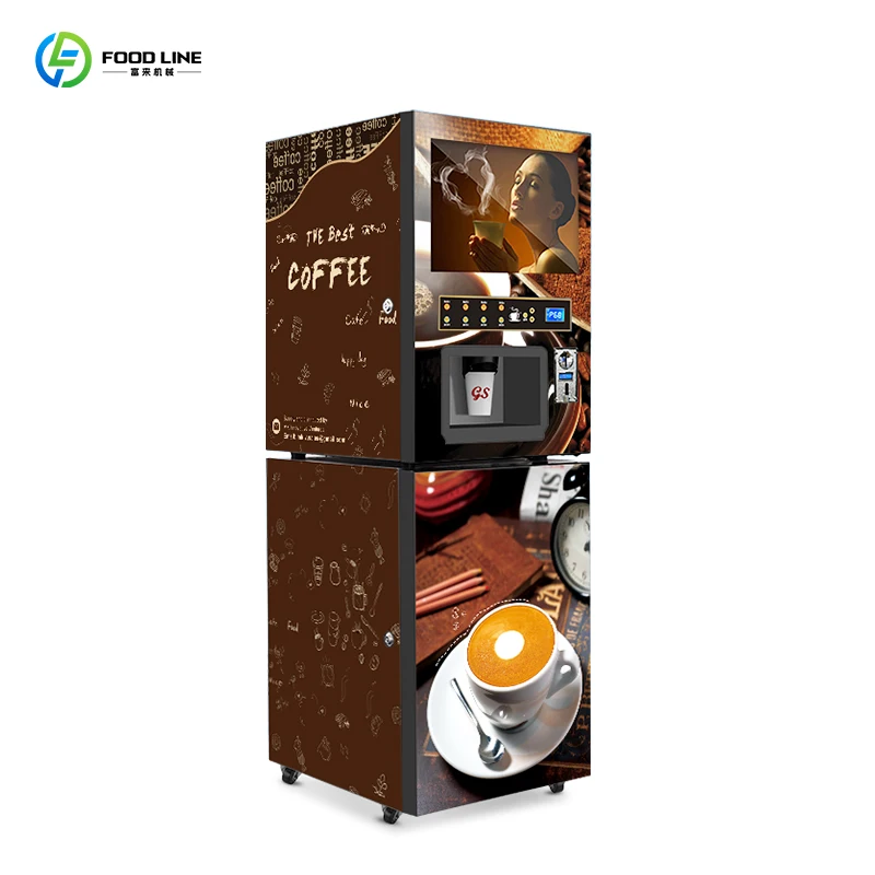 Distributeur automatique de café intelligent commercial, convivial, polyvalent, compact, de qualité supérieure, personnalisable FL