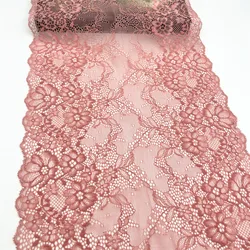 3M/lot Width 28.50cm Pink Blush Elastic Stretch Lace Trim For Clothing Accessories Dress Sewing Applique Costume Lace Fabric