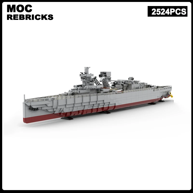 Bloques de construcción MOC de la Marina Real de la Segunda Guerra Mundial, serie militar holandesa, crucero ligero, bloques de modelismo, juguetes DIY, juegos de regalo de Navidad para niños