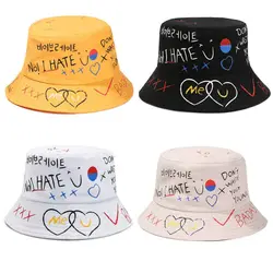 Harajuku Bucket Hat Unisex Graffiti Letter Women Men Fishing Fisherman Hat Summer Outdoor Casual Panama Hip Hop Cap