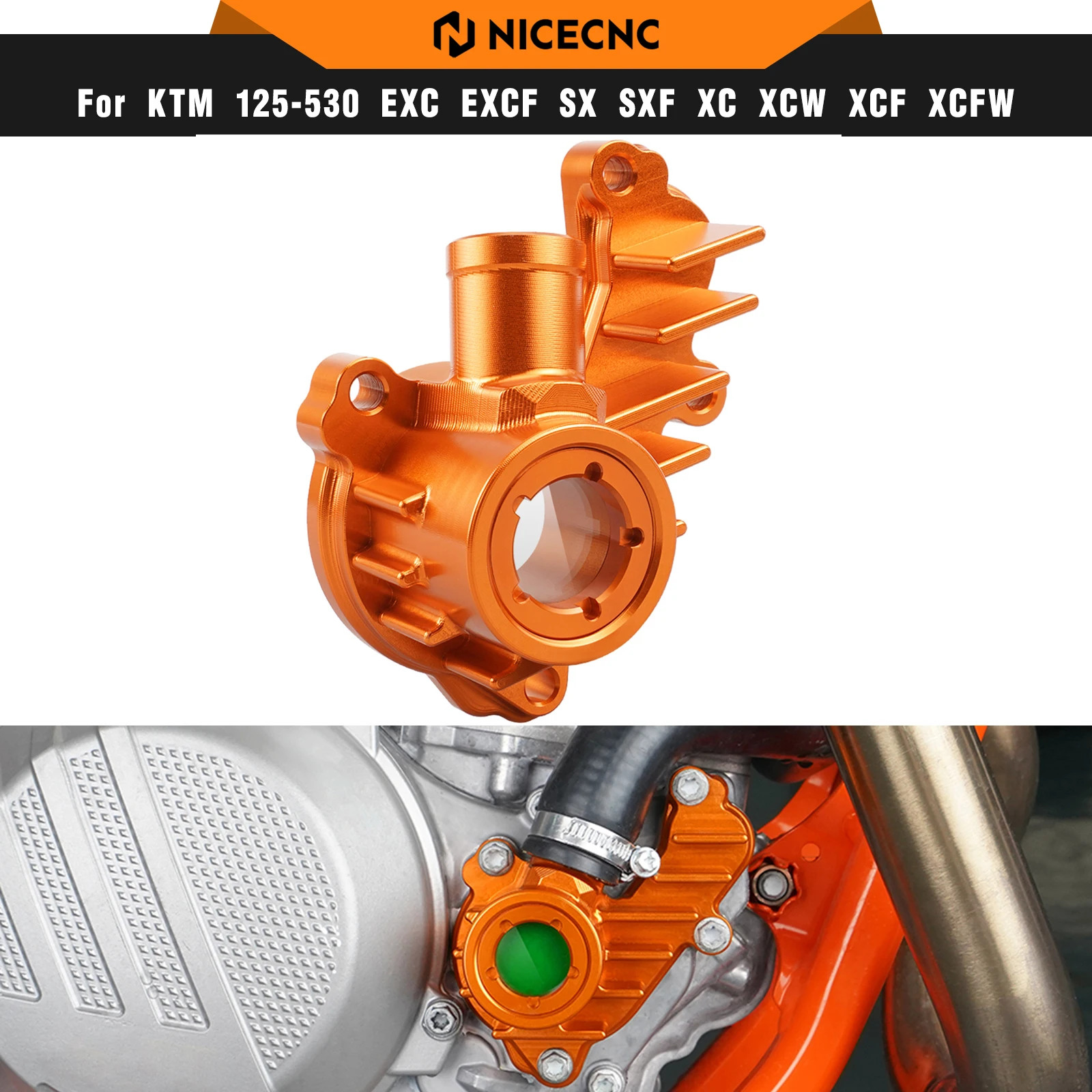 

NICENC для KTM EXC-F 350 SX-F 350 XC-F 350 2017-2022, защита крышки водяного насоса для Husqvarna FE350 FX350 GasGas EC350F MC350F