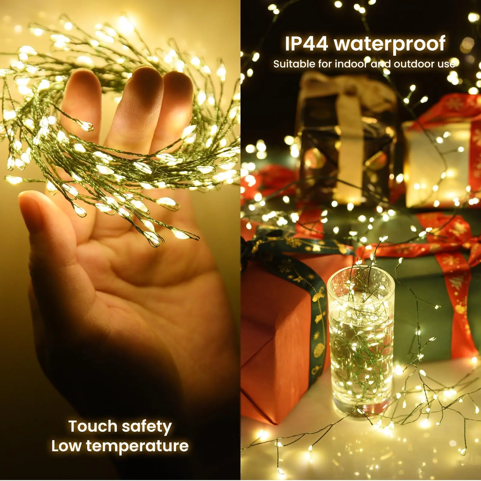 أضواء خرافية للكريسماس مقاومة للماء ، أضواء خضراء ، ديكور الحديقة ، إضاءة الأعياد لحفلة عيد الميلاد ، في الهواء الطلق ، 36 متر #4