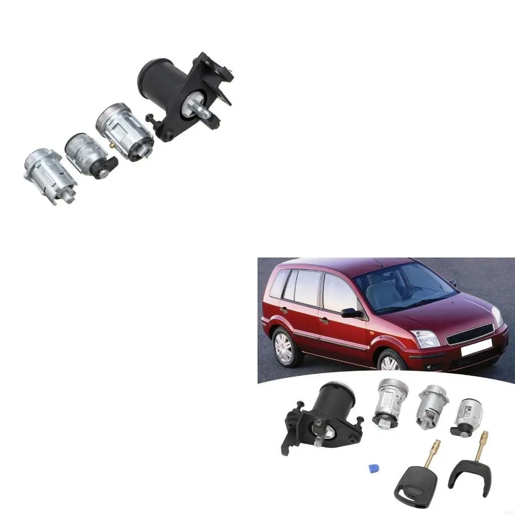 

Car Door Lock Cylinder Set with Keys for MK5 CBK 2S61-A22050BM 1479660 1358410 1479661 4355452 4364121 Smooth Operation