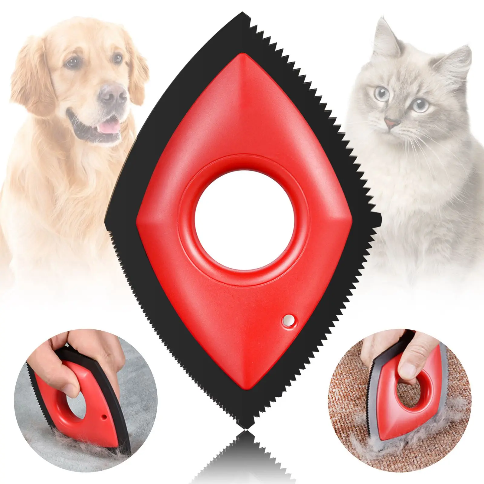 Pet Hair Remover Comb Brush Dog Cat Hair Detailer Cleaning Tool Carpet Sofa Cloth Car Seat Rubber Reusable Pet Combs 4 Modes