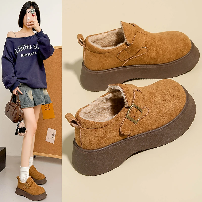 

Winter Womens Snow Boots fashion Designer Platform Cotton boots Outdoor Non-slip Comfortable Warm women's shoes botas para mujer