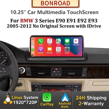 Reproductor multimedia sin cables CarPlay Android Auto para BMW Serie 3 E90 E92 E93 2005-2012 IDrive para YouTube BT GPS radio de coche 1