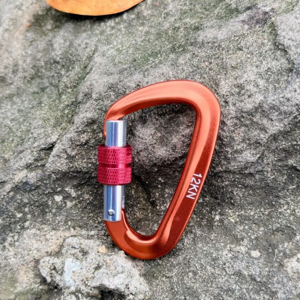 12KN Professional Safety Carabiner 6 Colors Mountaineering Protective Equipment Aluminum Climbing Buckle 48*80mm