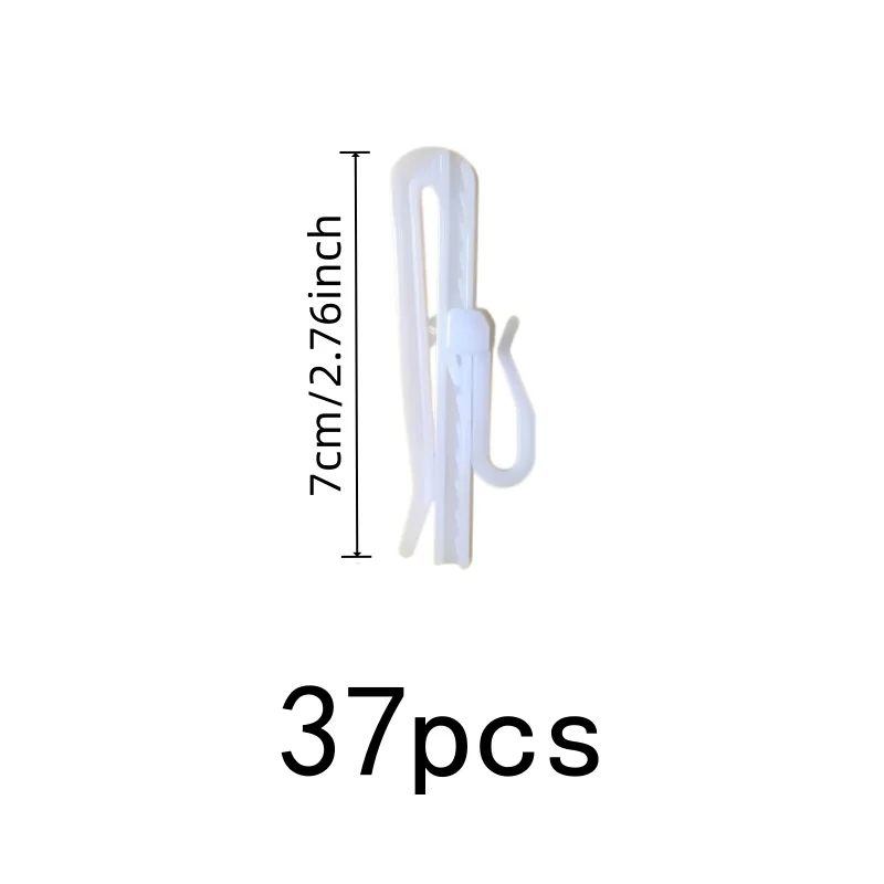 37 pcs 7cm Raise Lower Curtain Clips with Easy Install Simple Setup, ideal for Blinds Installation and Bedroom Window Drapery