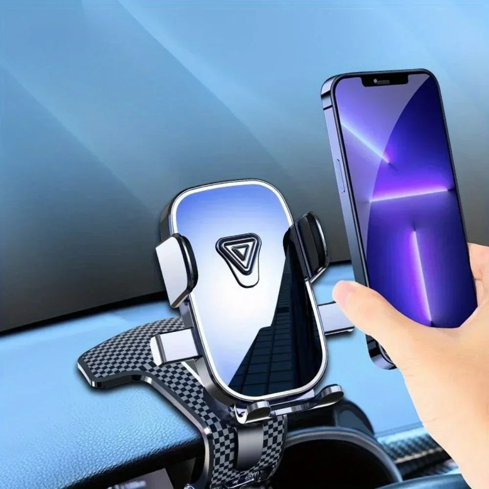 2025 جديد حامل هاتف لوحة سيارة الجاذبية التمساح كليب التلقائي قفل مرآة حامل هاتف العالمي لتحديد المواقع والملاحة جبل #3