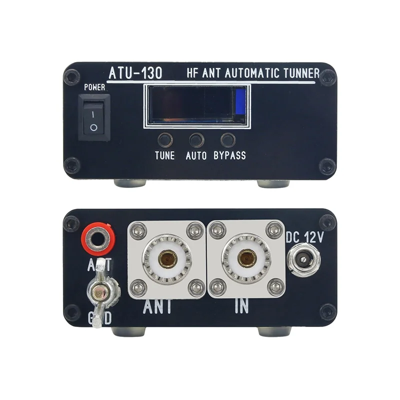 DIGIT-ATU-130 Sintonizador de antena automático 1,8-50 Mhz, 200 W, microonda corta, pantalla OLED de alto rendimiento para entusiastas de la radio