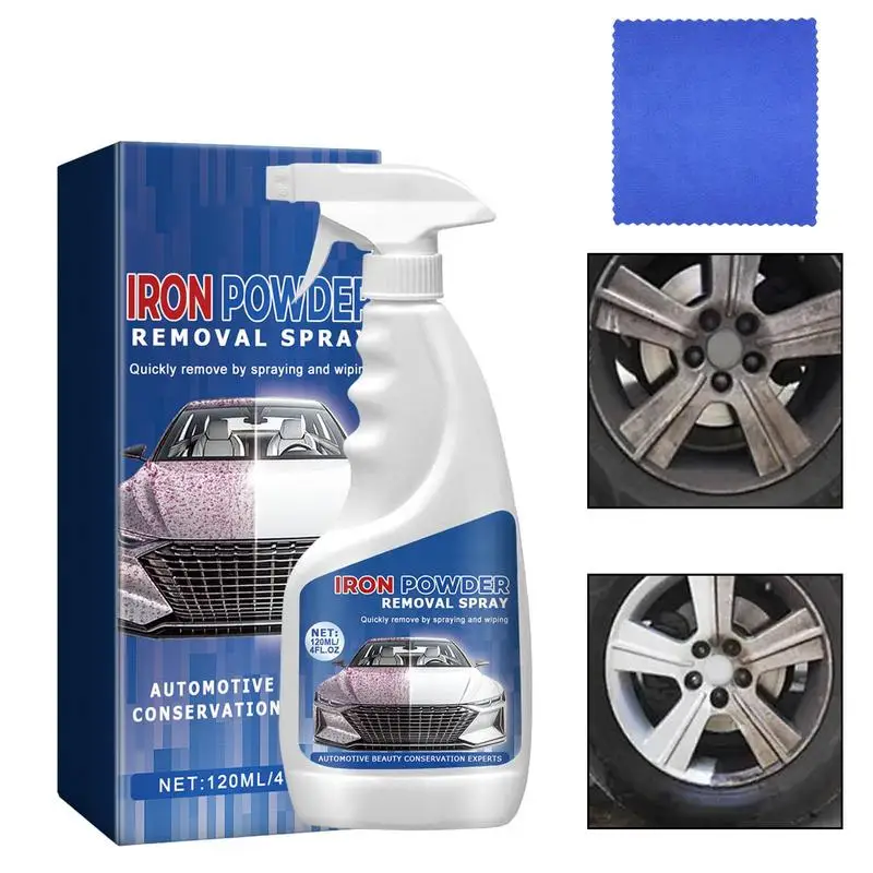 

Derusting Spray With Towel Metal Cleaner Cleaning Rust Spray Iron Powder Car Remover Iron Remover for Remove Iron Particles