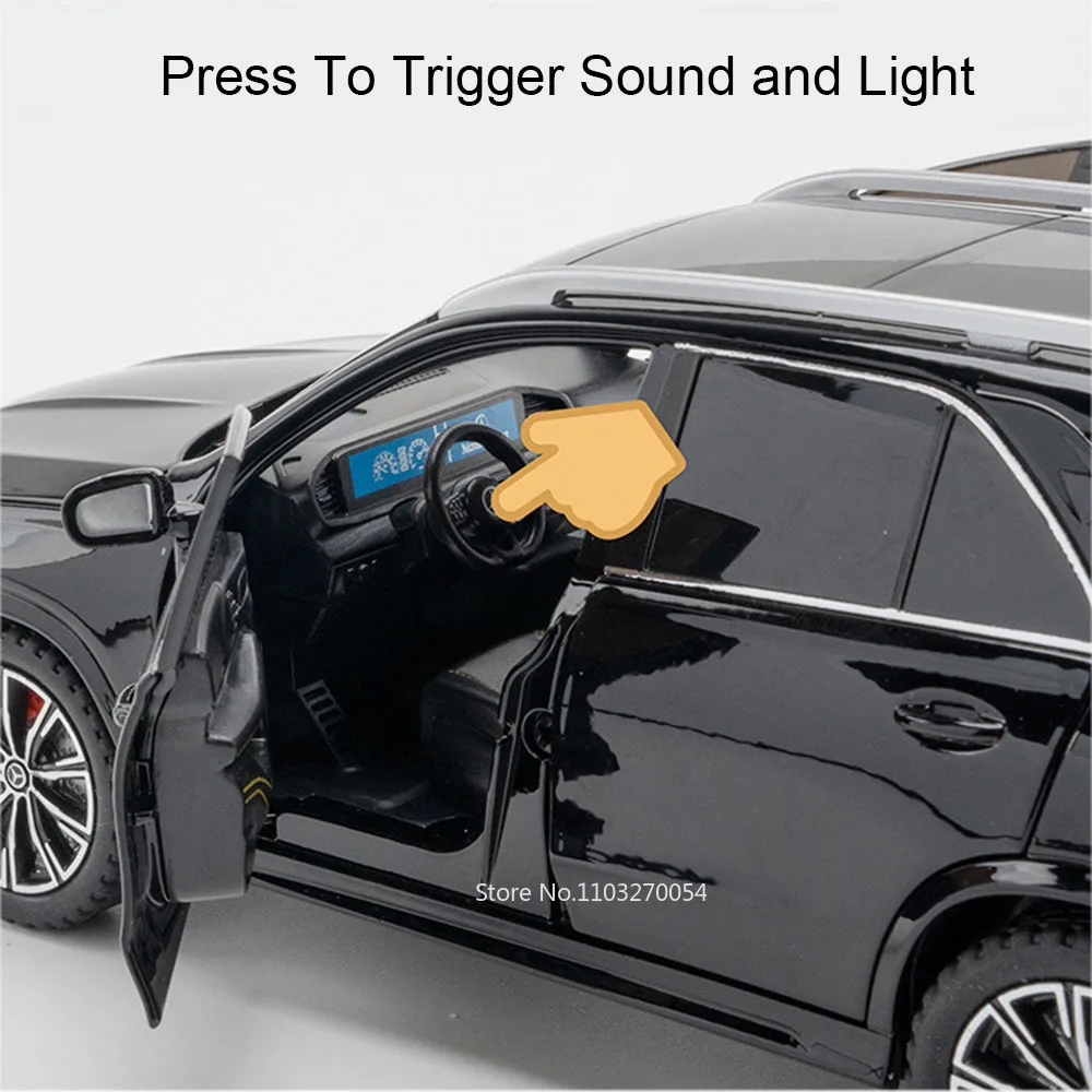 1:24 GLE350 S400L Model Auto Speelgoed Simulatie Diecast Legering Voertuigen met Geluid Licht Trek Deuren Geopend Voertuig voor Jongen Geschenken