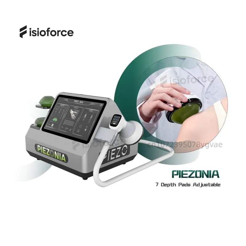 Piezonia Piezoelectric Focused Shockwave Therapy Device with 7 Interchangeable Depth Pads for Physiotherapy And Physical Medicin