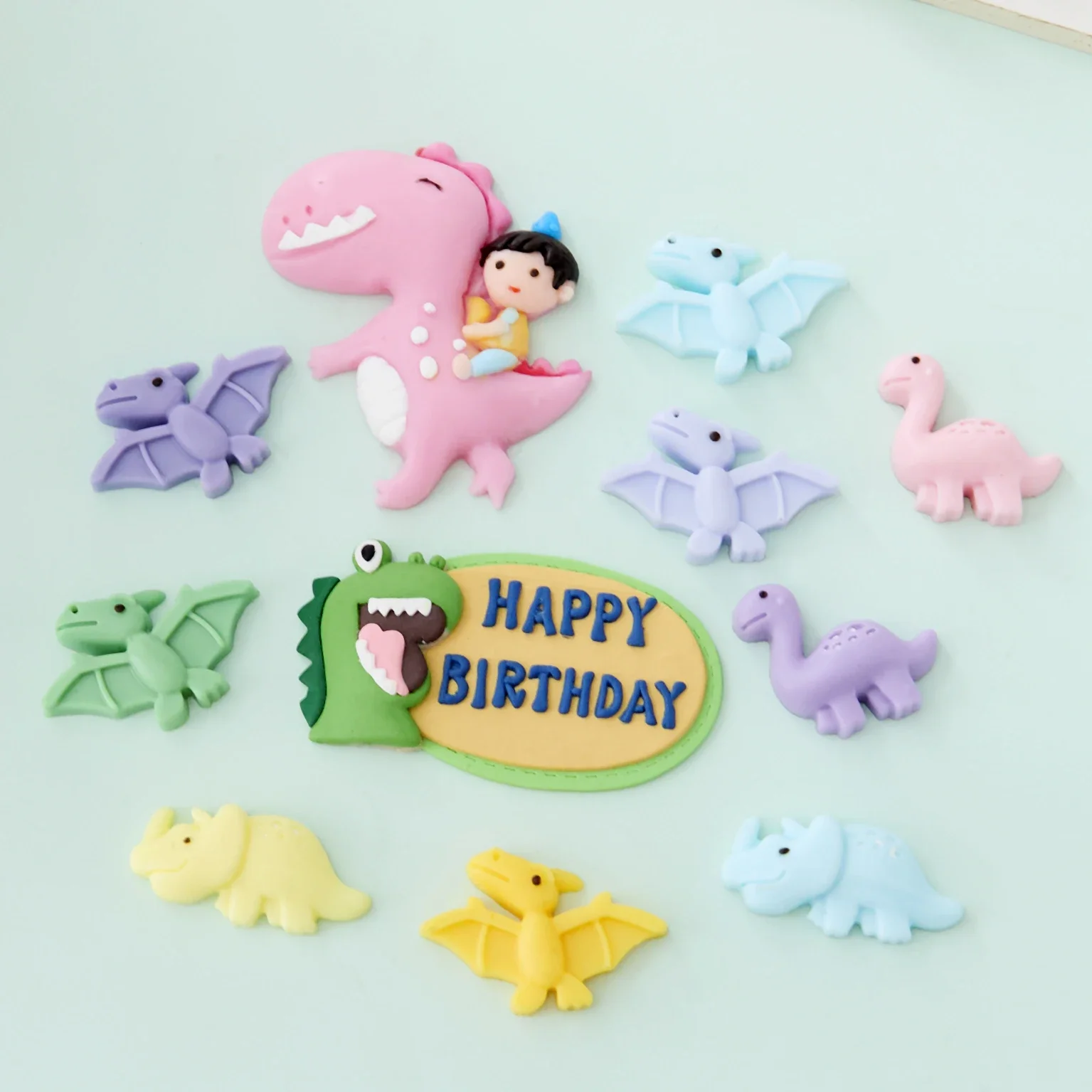 

VERIDIAN Cute Dinosaur Silicone Molds Pterodactyl Boy Dinosaur Fondant Baking Mould Diy Birthday Cake Decoration Accessories