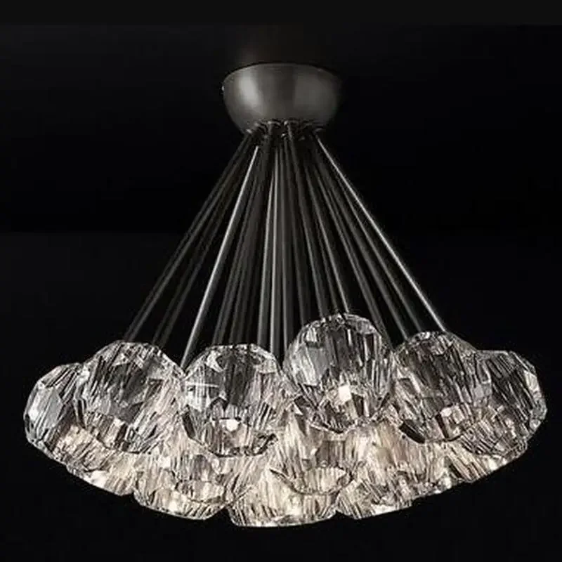 2019 New crystal ball ceiling Lighting Gold branch design lustres ceiling lamp for living dining room cristal lighting fixtures