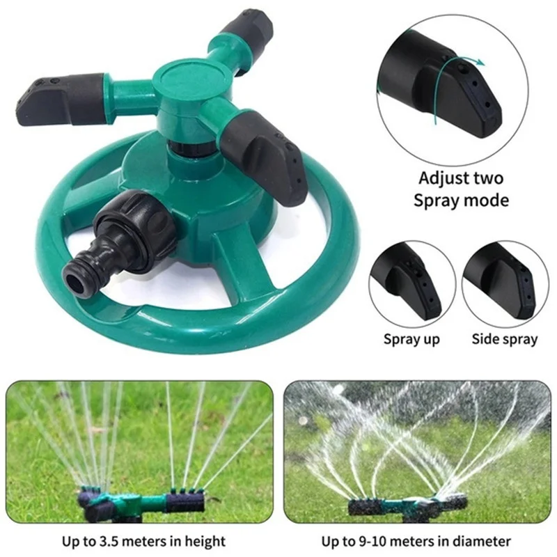 

360 Degree Automatic Garden Sprinklers Watering Grass Lawn Rotary Nozzle Rotating Water Sprinkler System Garden Supplies