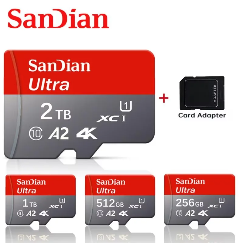 Tarjeta de memoria Flash Original, Micro TF SD de gran capacidad, 1TB, 512GB, 128GB, 2TB, alta velocidad, para cámara