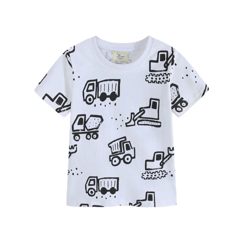 

Jumping Meters 2-7T New Boys Tees Cars All Printed Summer Boys Girls Tees Kids Tops Cotton Fashion Tshirts Kids Baby Clothes