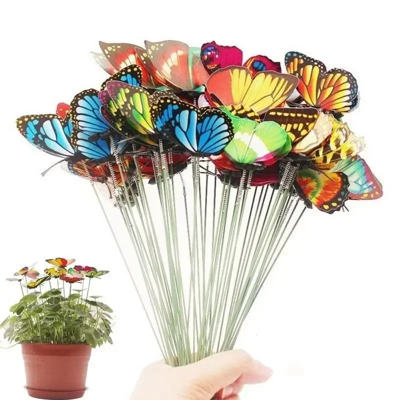 

Bunch of Butterflies Garden Yard Planter Colorful Whimsical Butterfly Stakes Decoracion Outdoor Decor Gardening Decoration