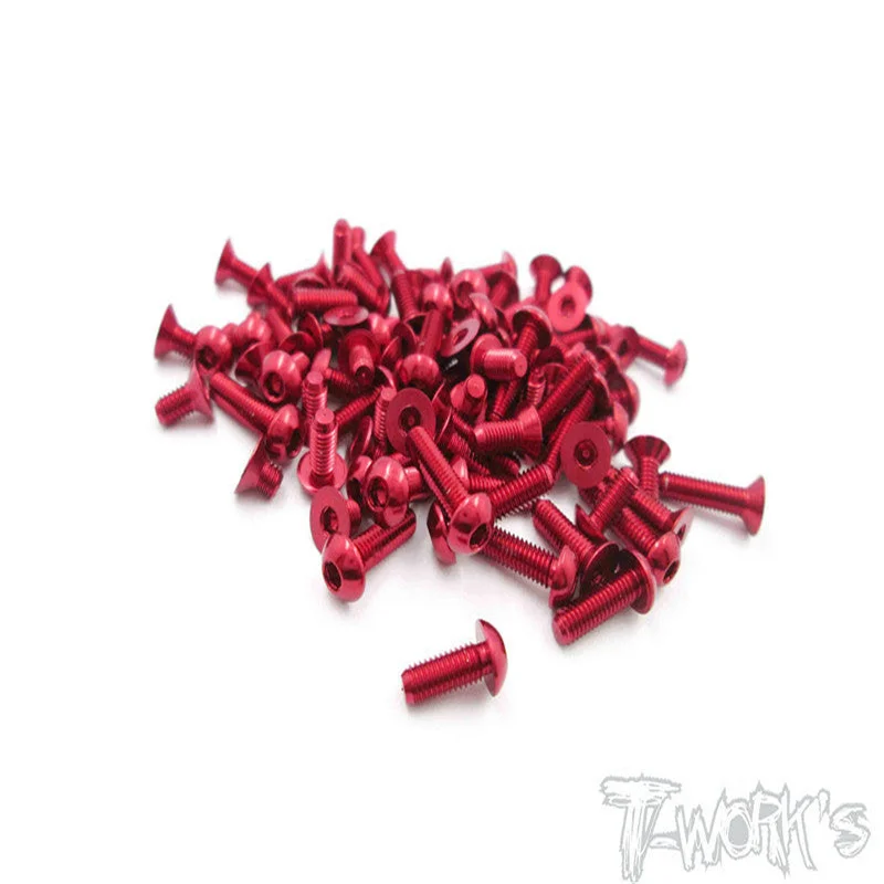 Original T works ASS-XQ1 7075-T6 Red Screw set 104pcs.(For Xpress Execute XQ1) Rc part