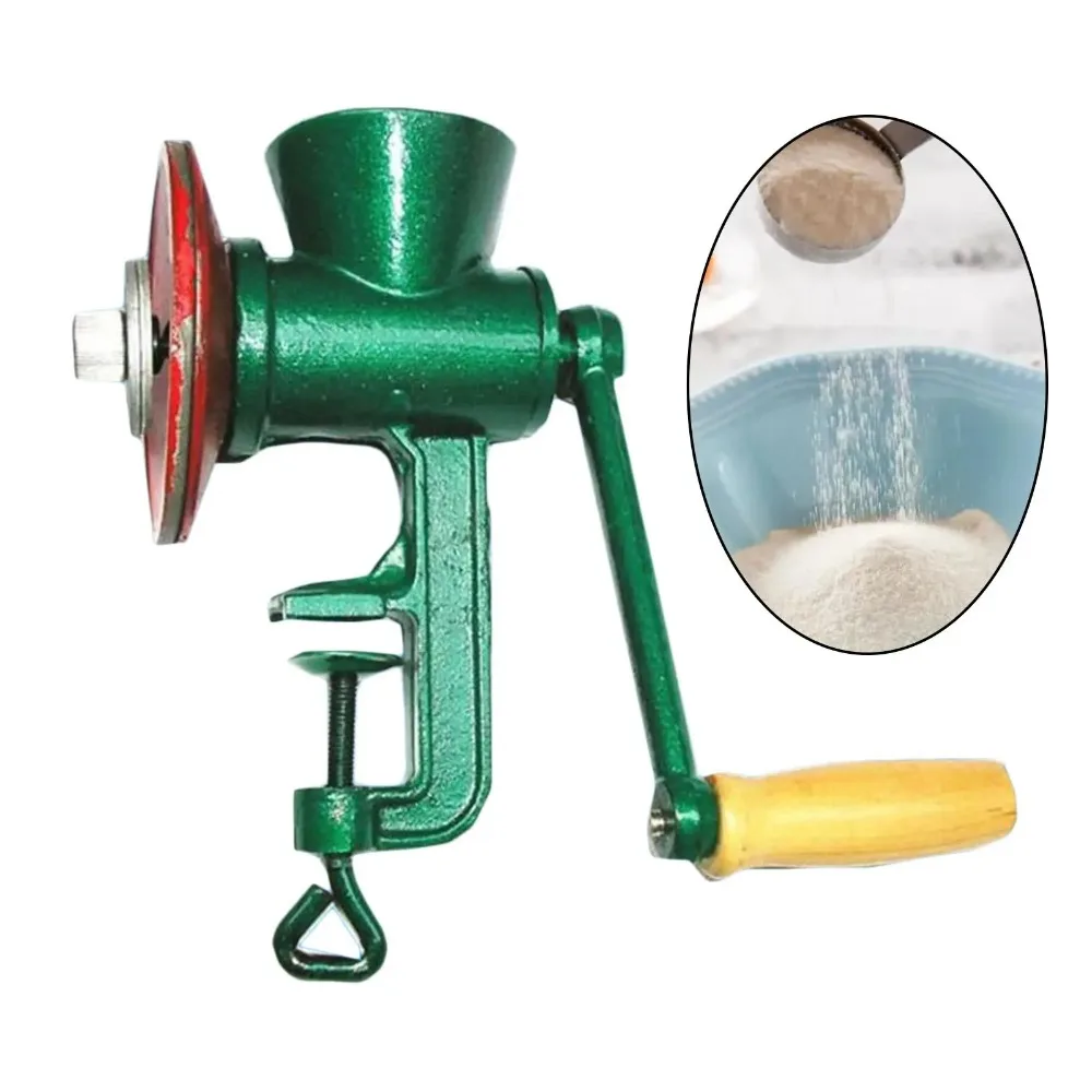 Hand Grain Grinder Mill Corn Wheat Countertop Clamp Grain Crusher Machine Manual Iron Grain Mill Coffee Grinder Home Kitchen