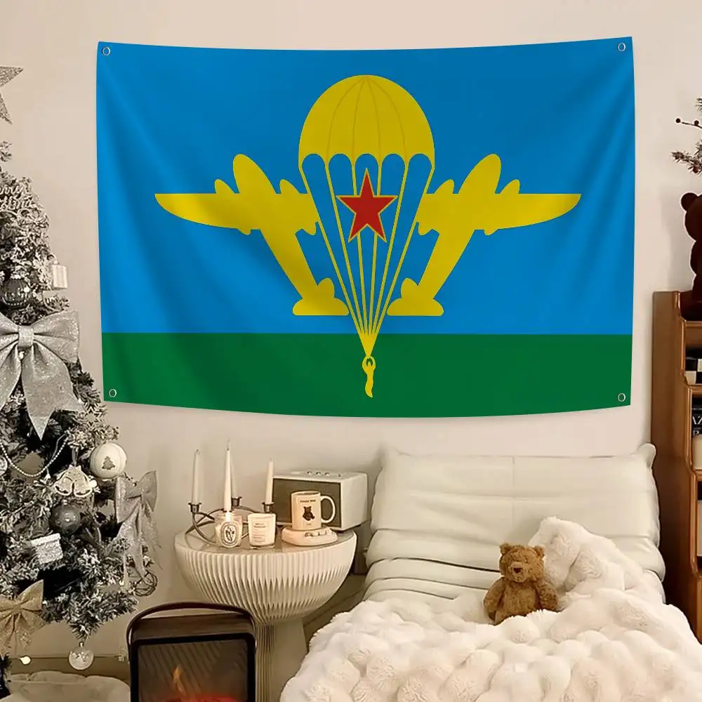 Russian Paratrooper Flag Banners Four Hole Flag Polyester Outdoor Decor Room Aesthetic