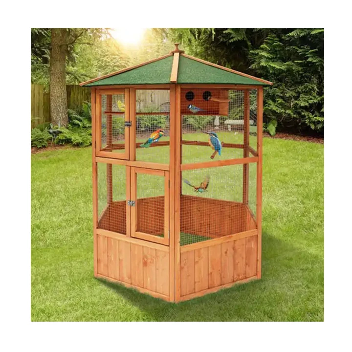 Strong Wire Mesh Pet Water Proof Bird House Pet Accessories Wooden Pigeon Cage for Small Pigeon Bird Cage Large