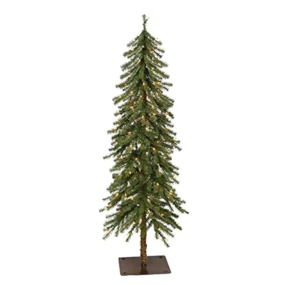 Alpine Artificial Christmas Tree with 100 Clear Lights Green 48