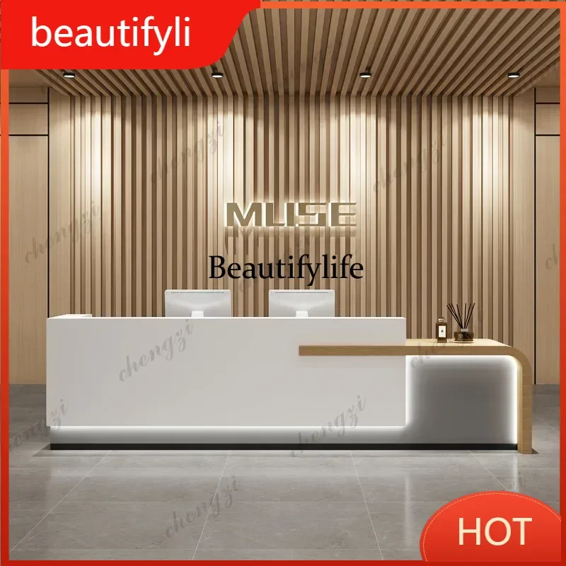 A139 cashier counter podium stands cash beautician reception pulpit for church point makeup desk modern luxury beauty salon furn