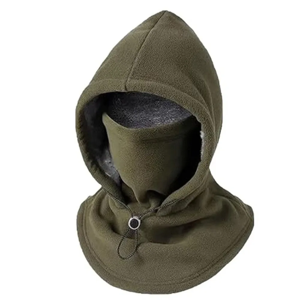Soft Thermal Fleece Balaclava Hat Windproof Cold-proof Masks Hood Beanies Neck Warmer Ear Protector Helmet Hat Cycling