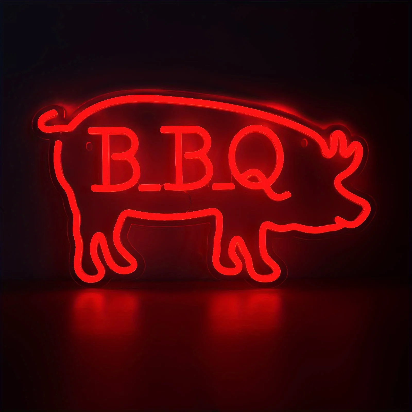 

BBQ Pigs Светодиодная неоновая вывеска для декора стен 5 В USB Диммер Неоновая вывеска для барбекю Вечеринка Домашняя спальня Бар Клуб Настенный художественный декор
