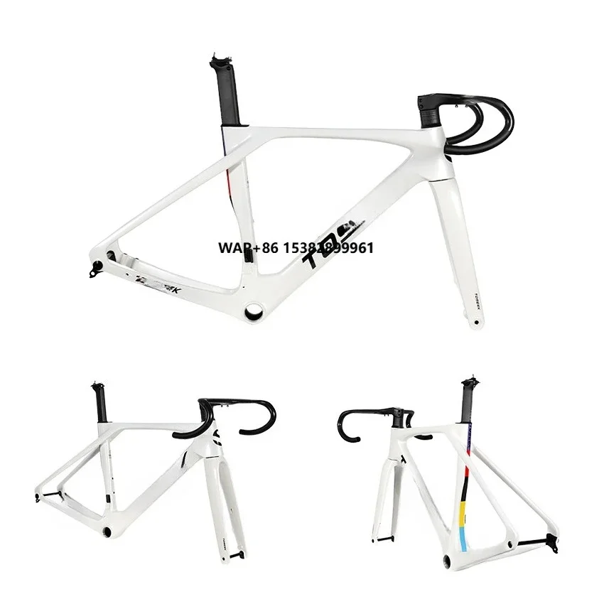 

Carbon Road Bike Frame 700C*32C Disc Brake Full Internal Wiring BBT47 Thru Axle Road Bicycle Frame Set