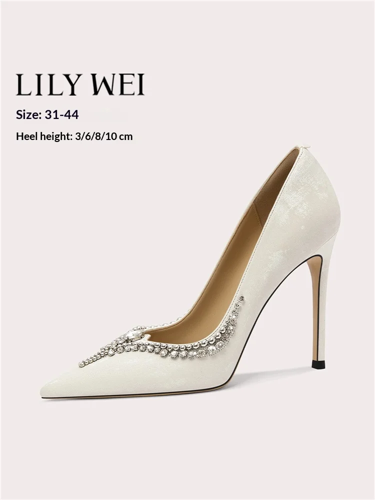 

Autumn new pointed shallow suede printed cloth rhinestone single shoes banquet large size small size thin high-heeled women shoe