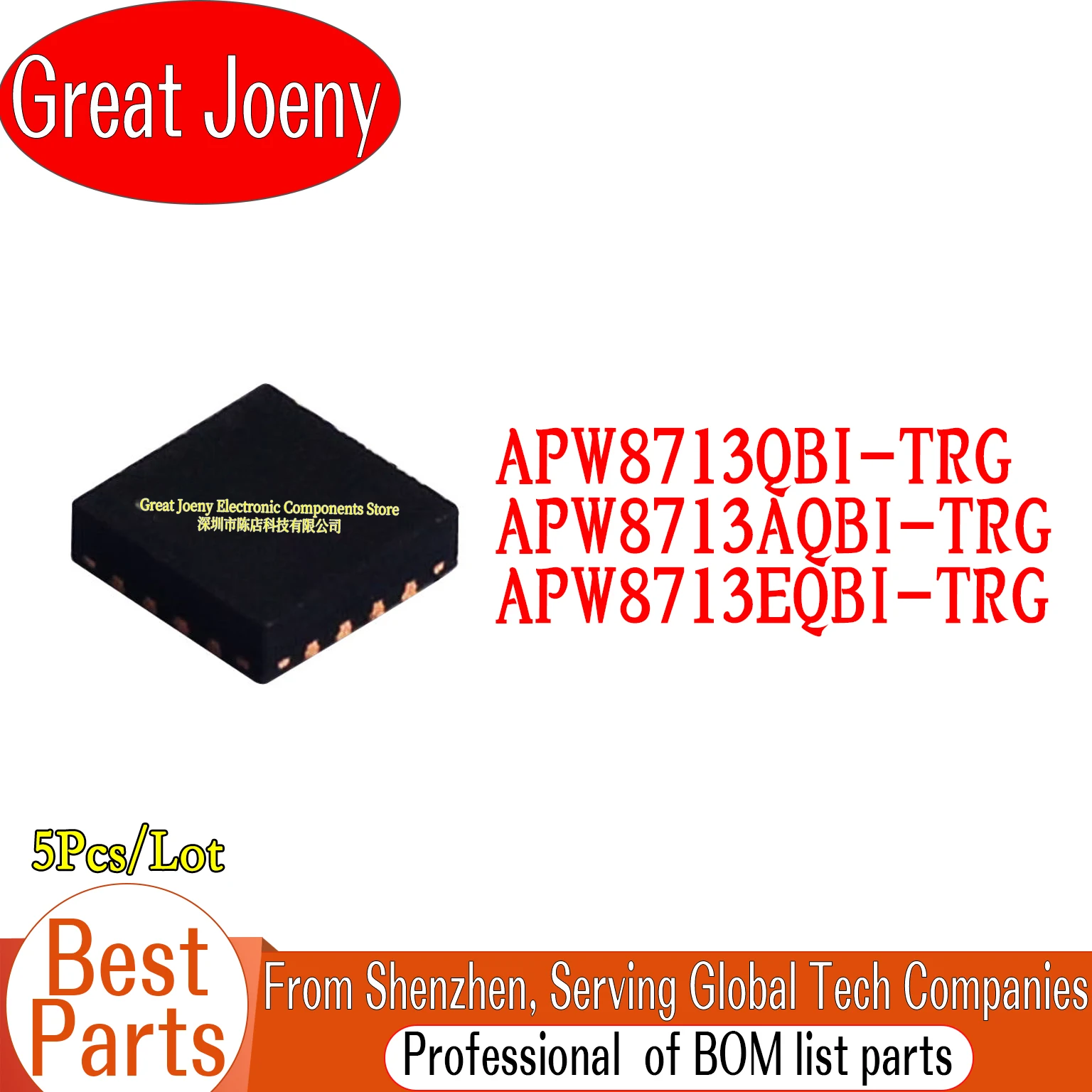 

(5piece)100% New APW8713QBI-TRG APW8713QBI APW8713 APW8713AQBI-TRG APW8713AQBI APW8713A APW8713EQBI-TRG APW8713EQBI APW8713E QFN